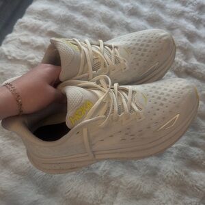 White Hoka shoes